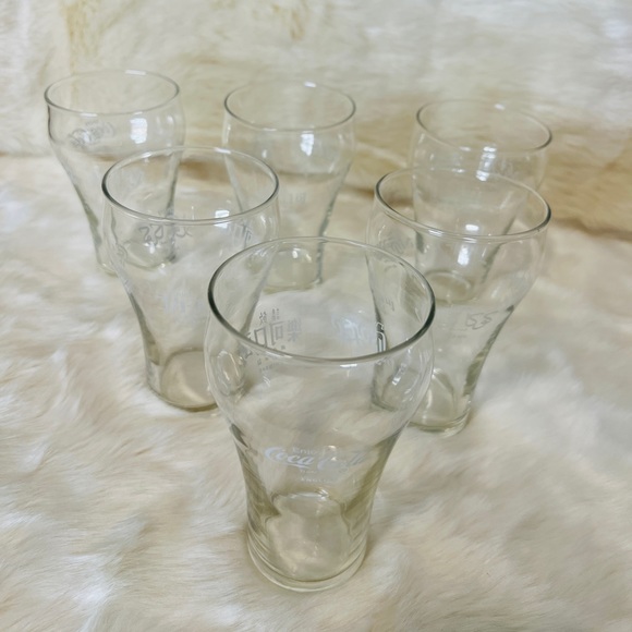 6 Vintage coca-cola glasses written in 5 languages - Picture 4 of 11